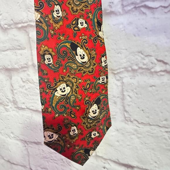 Balancine The Tie Works Disney Red Mickey Mouse Tie - Picture 1 of 4